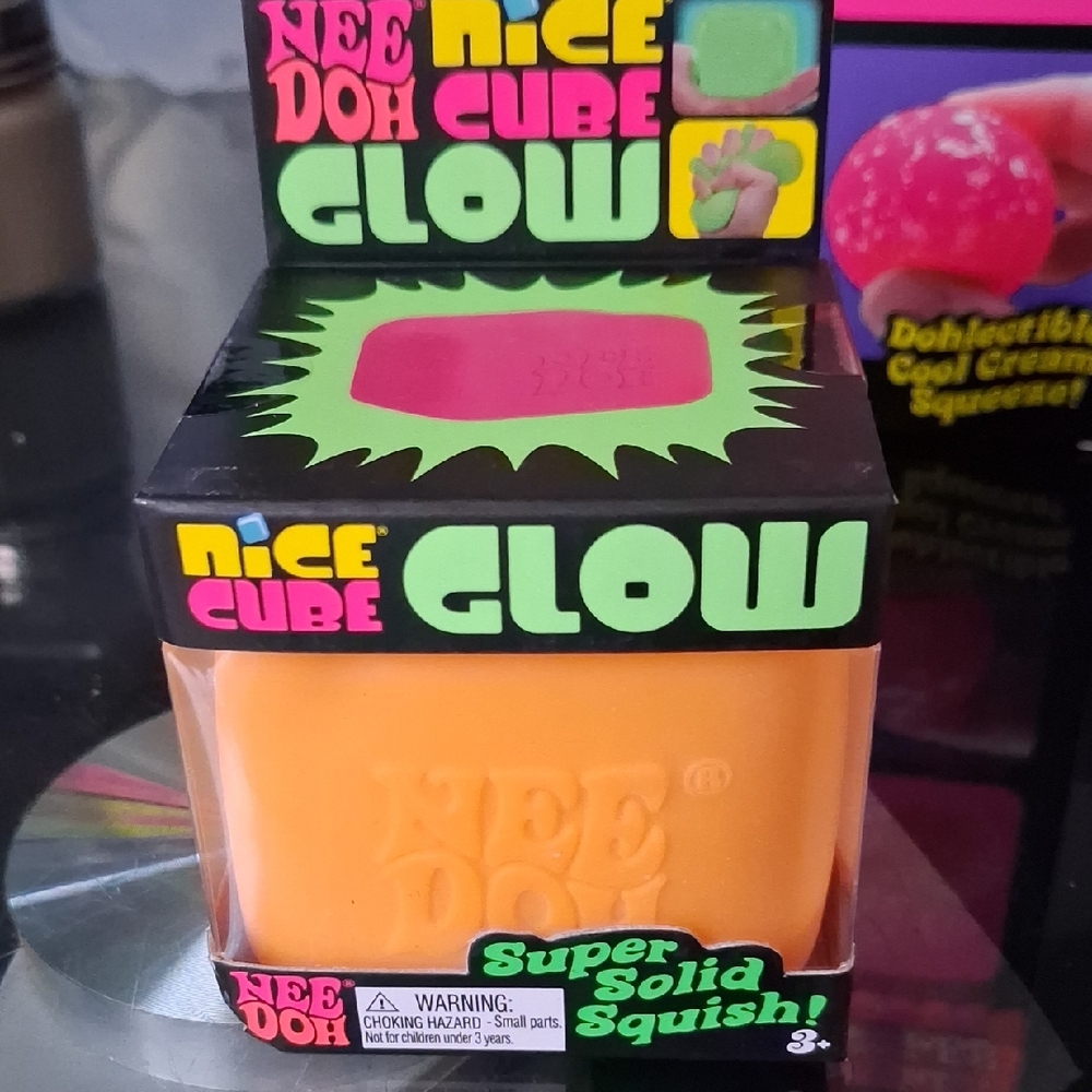 Cube Glow Orange Squishy Toy